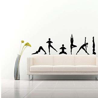 vinilo con Asanas de Yoga